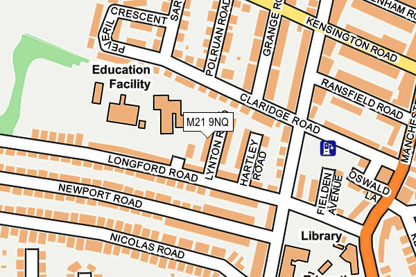 M21 9NQ map - OS OpenMap – Local (Ordnance Survey) M21 9NQ map - OS OpenMap – Local (Ordnance Survey)