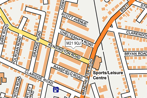 M21 9QJ map - OS OpenMap – Local (Ordnance Survey) M21 9QJ map - OS OpenMap – Local (Ordnance Survey)