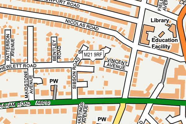 M21 9RF map - OS OpenMap – Local (Ordnance Survey) M21 9RF map - OS OpenMap – Local (Ordnance Survey)