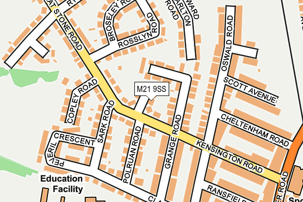 M21 9SS map - OS OpenMap – Local (Ordnance Survey) M21 9SS map - OS OpenMap – Local (Ordnance Survey)