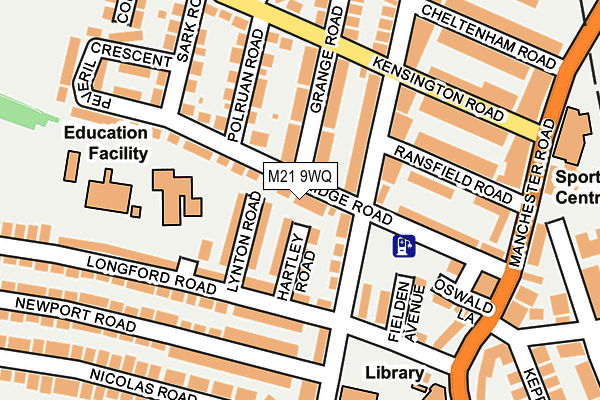 M21 9WQ map - OS OpenMap – Local (Ordnance Survey) M21 9WQ map - OS OpenMap – Local (Ordnance Survey)