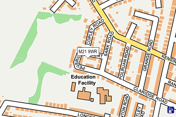 M21 9WR map - OS OpenMap – Local (Ordnance Survey) M21 9WR map - OS OpenMap – Local (Ordnance Survey)