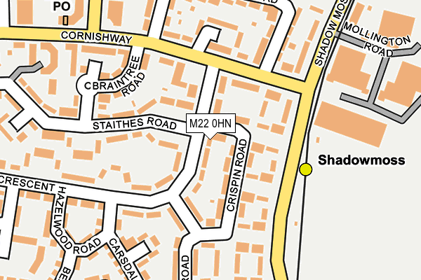 M22 0HN map - OS OpenMap – Local (Ordnance Survey) M22 0HN map - OS OpenMap – Local (Ordnance Survey)