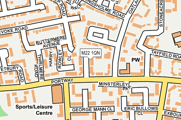 M22 1QN map - OS OpenMap – Local (Ordnance Survey) M22 1QN map - OS OpenMap – Local (Ordnance Survey)