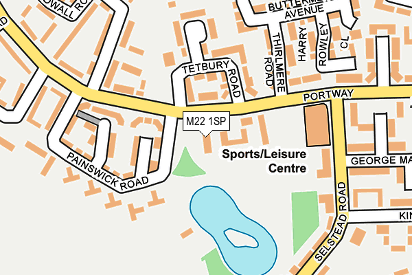 M22 1SP map - OS OpenMap – Local (Ordnance Survey) M22 1SP map - OS OpenMap – Local (Ordnance Survey)