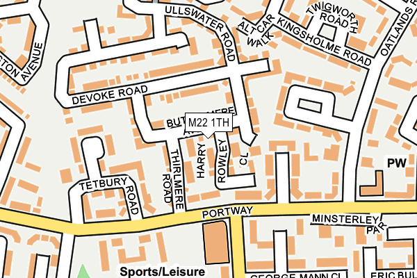 M22 1TH map - OS OpenMap – Local (Ordnance Survey) M22 1TH map - OS OpenMap – Local (Ordnance Survey)