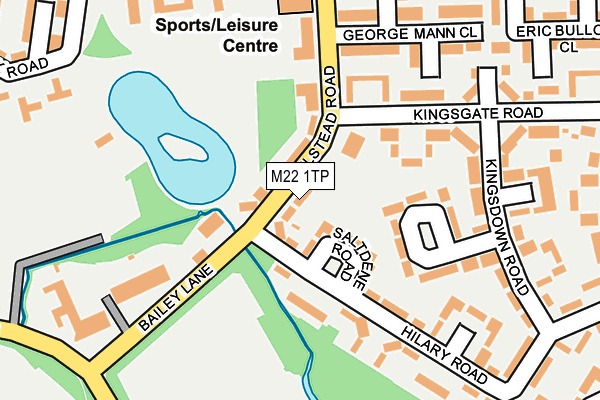 M22 1TP map - OS OpenMap – Local (Ordnance Survey) M22 1TP map - OS OpenMap – Local (Ordnance Survey)