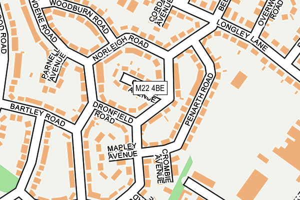 M22 4BE map - OS OpenMap – Local (Ordnance Survey) M22 4BE map - OS OpenMap – Local (Ordnance Survey)