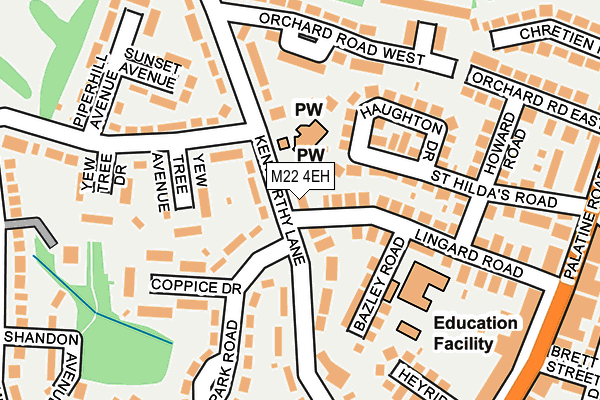 M22 4EH map - OS OpenMap – Local (Ordnance Survey) M22 4EH map - OS OpenMap – Local (Ordnance Survey)