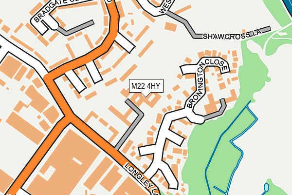 M22 4HY map - OS OpenMap – Local (Ordnance Survey)