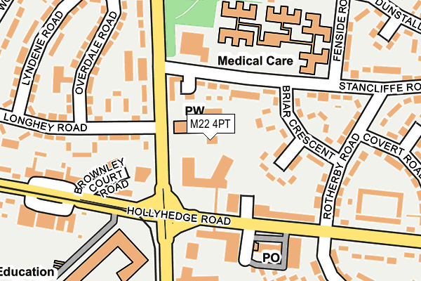 M22 4PT map - OS OpenMap – Local (Ordnance Survey) M22 4PT map - OS OpenMap – Local (Ordnance Survey)