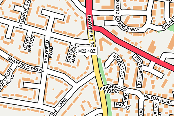 M22 4QZ map - OS OpenMap – Local (Ordnance Survey) M22 4QZ map - OS OpenMap – Local (Ordnance Survey)