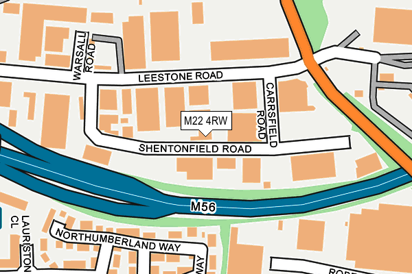 M22 4RW map - OS OpenMap – Local (Ordnance Survey) M22 4RW map - OS OpenMap – Local (Ordnance Survey)