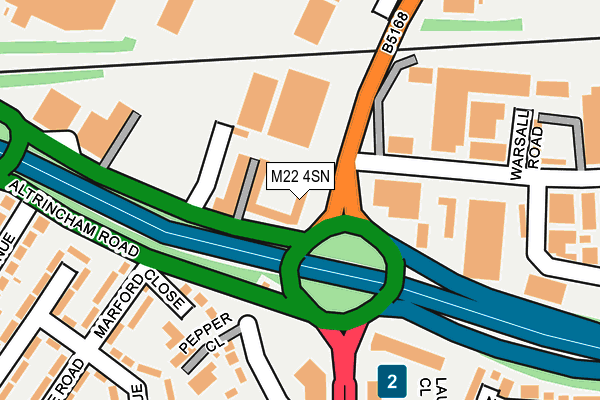 M22 4SN map - OS OpenMap – Local (Ordnance Survey) M22 4SN map - OS OpenMap – Local (Ordnance Survey)