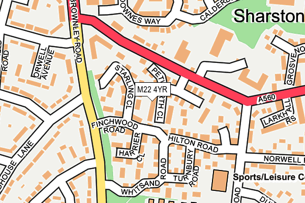 M22 4YR map - OS OpenMap – Local (Ordnance Survey) M22 4YR map - OS OpenMap – Local (Ordnance Survey)