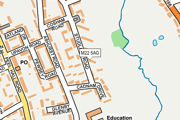 M22 5AG map - OS OpenMap – Local (Ordnance Survey) M22 5AG map - OS OpenMap – Local (Ordnance Survey)