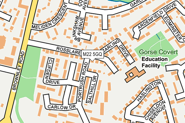 M22 5GQ map - OS OpenMap – Local (Ordnance Survey) M22 5GQ map - OS OpenMap – Local (Ordnance Survey)