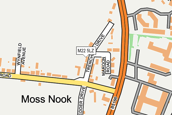 M22 5LZ map - OS OpenMap – Local (Ordnance Survey) M22 5LZ map - OS OpenMap – Local (Ordnance Survey)