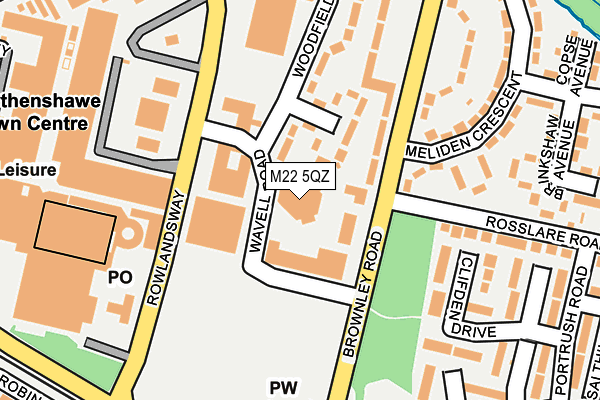 M22 5QZ map - OS OpenMap – Local (Ordnance Survey) M22 5QZ map - OS OpenMap – Local (Ordnance Survey)