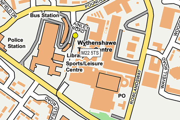 M22 5TS map - OS OpenMap – Local (Ordnance Survey) M22 5TS map - OS OpenMap – Local (Ordnance Survey)