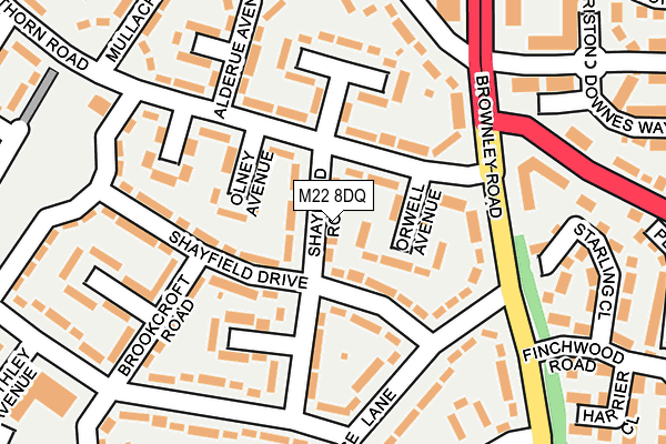 M22 8DQ map - OS OpenMap – Local (Ordnance Survey) M22 8DQ map - OS OpenMap – Local (Ordnance Survey)