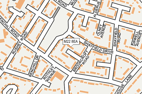 M22 8EA map - OS OpenMap – Local (Ordnance Survey) M22 8EA map - OS OpenMap – Local (Ordnance Survey)