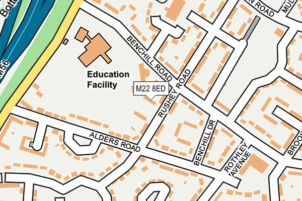 M22 8ED map - OS OpenMap – Local (Ordnance Survey) M22 8ED map - OS OpenMap – Local (Ordnance Survey)