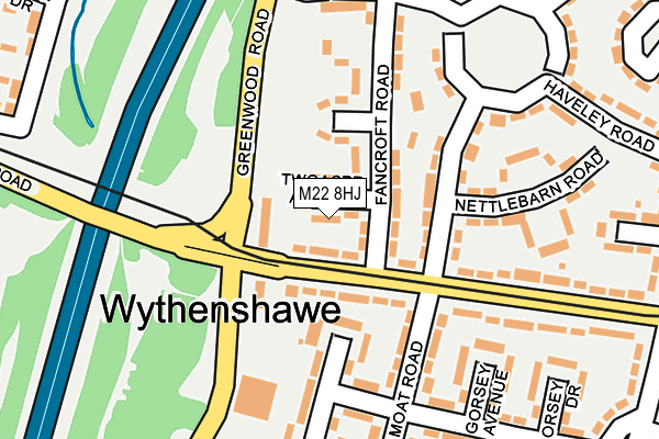 M22 8HJ map - OS OpenMap – Local (Ordnance Survey) M22 8HJ map - OS OpenMap – Local (Ordnance Survey)