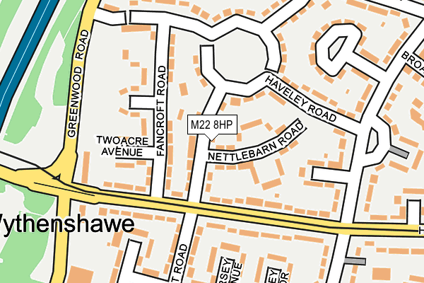 M22 8HP map - OS OpenMap – Local (Ordnance Survey) M22 8HP map - OS OpenMap – Local (Ordnance Survey)