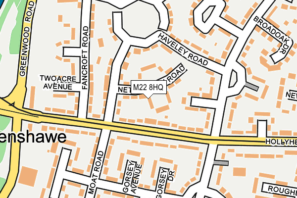M22 8HQ map - OS OpenMap – Local (Ordnance Survey) M22 8HQ map - OS OpenMap – Local (Ordnance Survey)