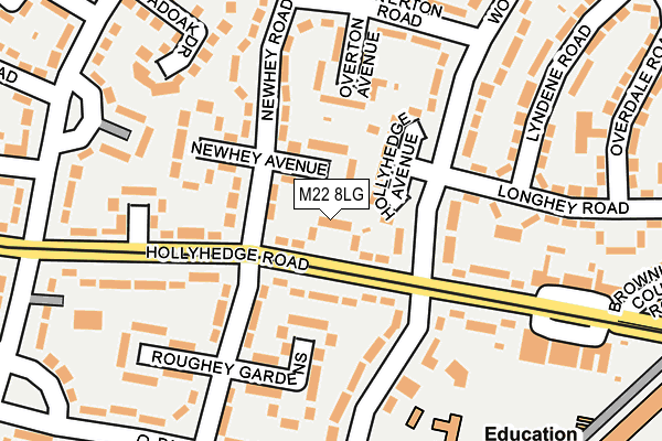 M22 8LG map - OS OpenMap – Local (Ordnance Survey) M22 8LG map - OS OpenMap – Local (Ordnance Survey)