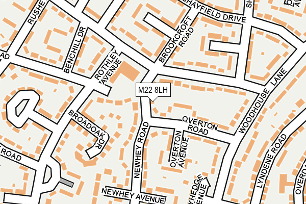 M22 8LH map - OS OpenMap – Local (Ordnance Survey) M22 8LH map - OS OpenMap – Local (Ordnance Survey)