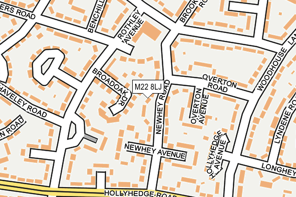 M22 8LJ map - OS OpenMap – Local (Ordnance Survey) M22 8LJ map - OS OpenMap – Local (Ordnance Survey)