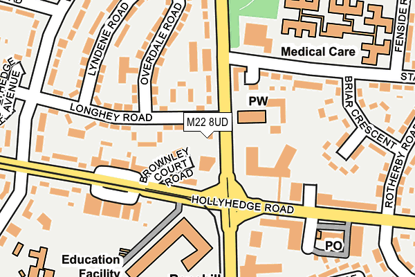 M22 8UD map - OS OpenMap – Local (Ordnance Survey) M22 8UD map - OS OpenMap – Local (Ordnance Survey)