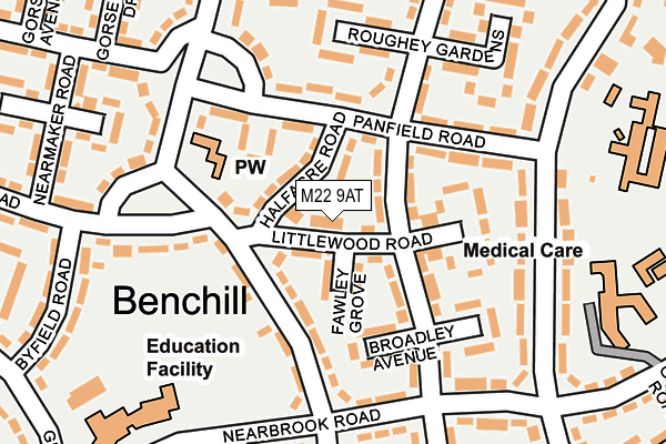 M22 9AT map - OS OpenMap – Local (Ordnance Survey) M22 9AT map - OS OpenMap – Local (Ordnance Survey)