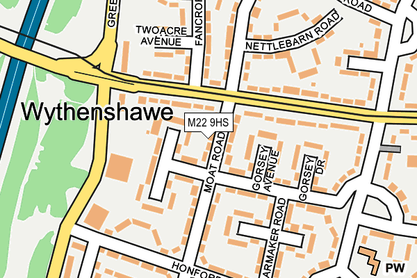 M22 9HS map - OS OpenMap – Local (Ordnance Survey) M22 9HS map - OS OpenMap – Local (Ordnance Survey)