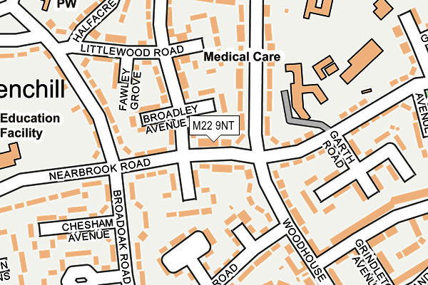 M22 9NT map - OS OpenMap – Local (Ordnance Survey) M22 9NT map - OS OpenMap – Local (Ordnance Survey)