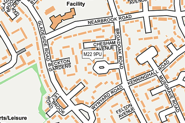 M22 9PU map - OS OpenMap – Local (Ordnance Survey) M22 9PU map - OS OpenMap – Local (Ordnance Survey)