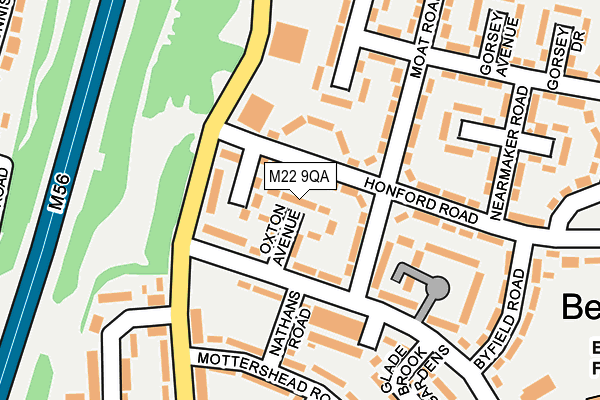 M22 9QA map - OS OpenMap – Local (Ordnance Survey) M22 9QA map - OS OpenMap – Local (Ordnance Survey)