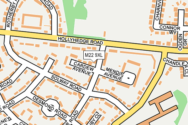 M22 9XL map - OS OpenMap – Local (Ordnance Survey) M22 9XL map - OS OpenMap – Local (Ordnance Survey)