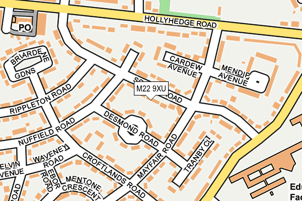 M22 9XU map - OS OpenMap – Local (Ordnance Survey) M22 9XU map - OS OpenMap – Local (Ordnance Survey)