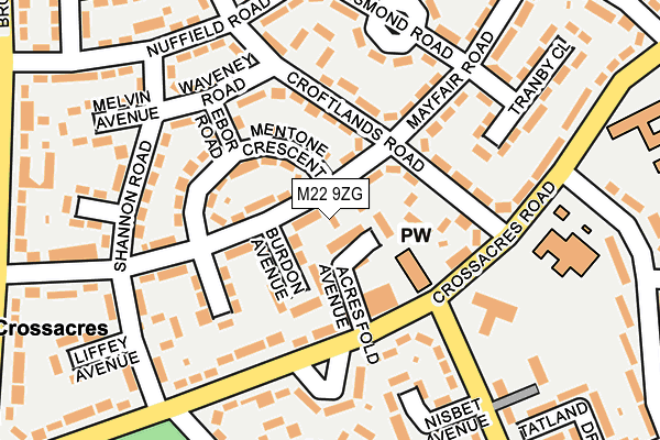 M22 9ZG map - OS OpenMap – Local (Ordnance Survey) M22 9ZG map - OS OpenMap – Local (Ordnance Survey)