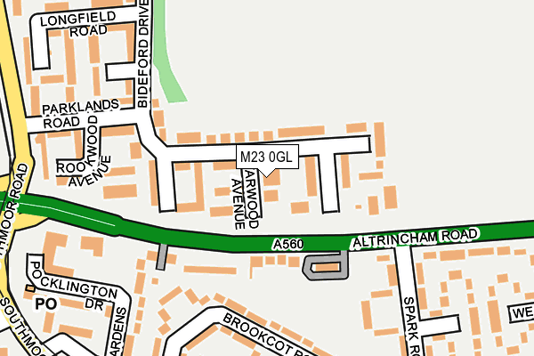 M23 0GL map - OS OpenMap – Local (Ordnance Survey) M23 0GL map - OS OpenMap – Local (Ordnance Survey)