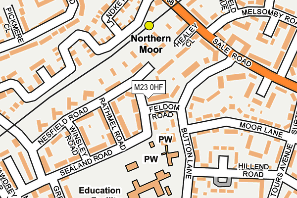 M23 0HF map - OS OpenMap – Local (Ordnance Survey) M23 0HF map - OS OpenMap – Local (Ordnance Survey)