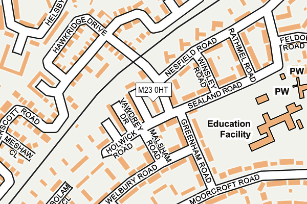 M23 0HT map - OS OpenMap – Local (Ordnance Survey) M23 0HT map - OS OpenMap – Local (Ordnance Survey)
