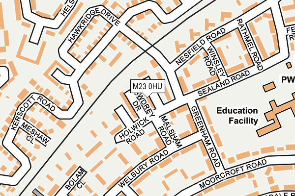 M23 0HU map - OS OpenMap – Local (Ordnance Survey) M23 0HU map - OS OpenMap – Local (Ordnance Survey)
