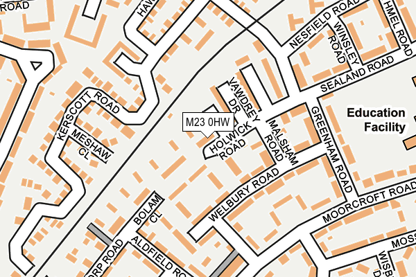 M23 0HW map - OS OpenMap – Local (Ordnance Survey) M23 0HW map - OS OpenMap – Local (Ordnance Survey)