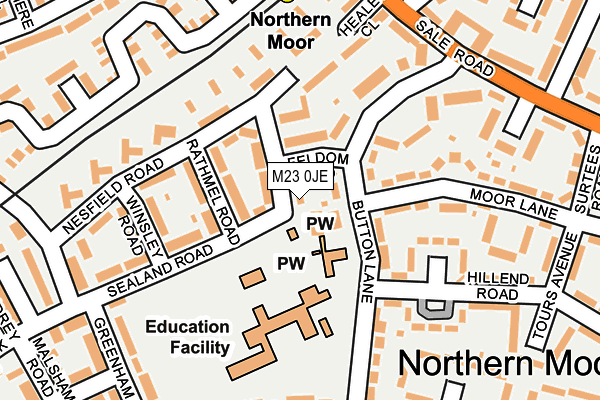 M23 0JE map - OS OpenMap – Local (Ordnance Survey) M23 0JE map - OS OpenMap – Local (Ordnance Survey)