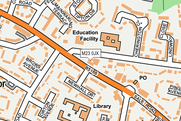 M23 0JX map - OS OpenMap – Local (Ordnance Survey) M23 0JX map - OS OpenMap – Local (Ordnance Survey)