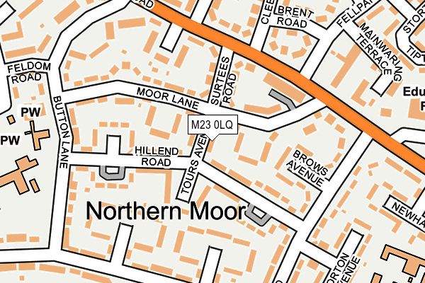 M23 0LQ map - OS OpenMap – Local (Ordnance Survey) M23 0LQ map - OS OpenMap – Local (Ordnance Survey)